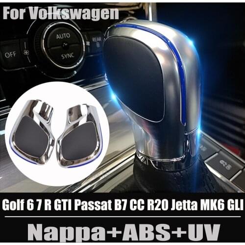 Gear Shift Shifter Lever Knob Modification Chrome Matt Car Styling For Volkswagen Golf 6 7 R GTI Passat B7 B8 CC R20 Jetta MK6