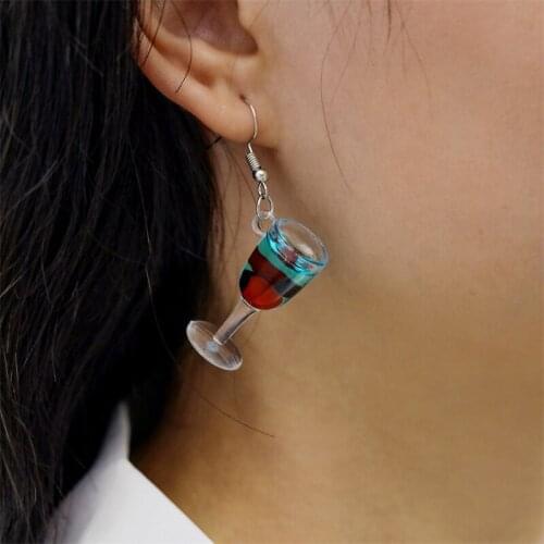 CHUNSHI EMO New Handmade Creative Resin Cup Earrings 2021 Trend Impact Jewelry Simple Personality Fish Hoop Earrings For Woman