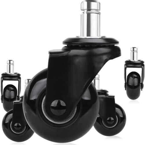 5 Pcs Replacement Chair Caster Wheels 2 inch, Heavy Duty Wheels with Plug-In Stem 7/16 X 7/8 inch,Quiet & Smooth Rolling