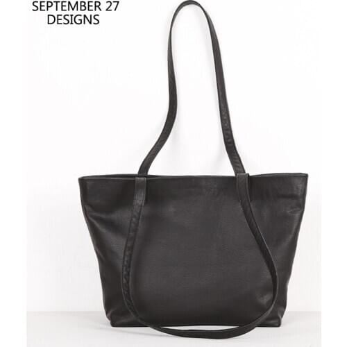 New Fashion Shoulder Bag Women First Layer Cow Leather Handmade High Quality Totes Bags Female Casual Big Capacity Handbag Lady