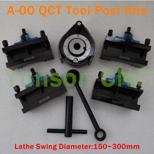 Swing Diameter 150~300mm European type 40 Position Quick Change Tool QCT Kits 1pcs European tool post turret+4pcs tool holders