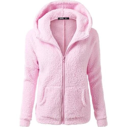 Womens Zip Hoodie Hip Hop Hooded Kawaii Clothes Casual Female Hoodies Sweatershirt Zipper Coat Solid Soft Fleece Women Coat
