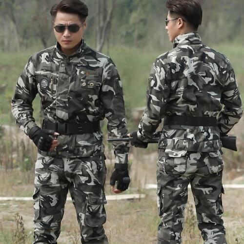 Outdoors Tactical Military Uniform Clothing CS Combat Uniform Army Military Mens Jacket+Pants Work Clothes Camouflage uniform