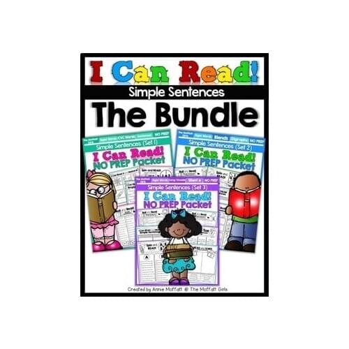 I Can Read Simple Sentences NO PREP (THE BUNDLE) Learning PDF Electronic File