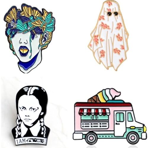 Womens Lapel Pins Enamel Badges Mini Anime Brooches On Backpack Cute Decorative Badges Hijab Pins Vintage Brooch For Clothes