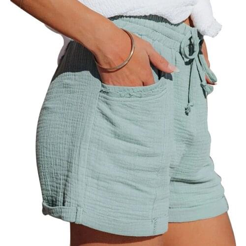 2021 European and American summer new women high-waisted wide loose leg shorts women