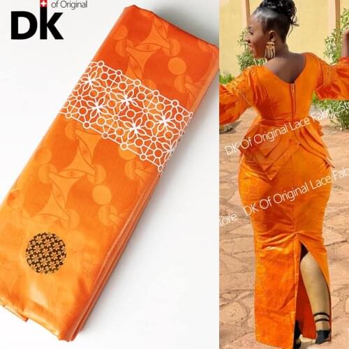 5 Yards Original Brocade Basin Riche Fabric 2021 New African Bazin Riche Lace Sewing Nigeria Bazin Riche Gextczer Material