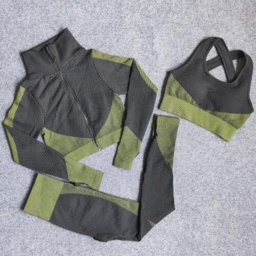 Seamless Women Yoga Sets Female Sport Gym suits Wear Running Clothes women Fitness Sport Yoga Suit Long Sleeve yoga clothing