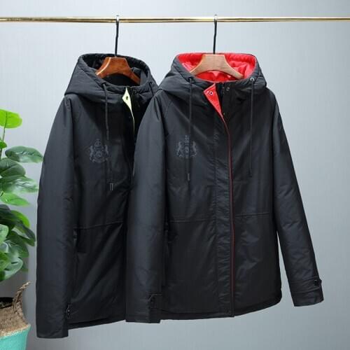 Jacket, Korean winter coat with a hood, white goose down пуху, mens warm jacket Doudoune Homme