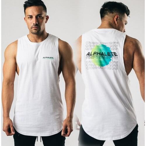 Mens Workout Running Casual Tank Top New Fitness Summer Fashion Singlet Quick Dry Vest Clothing Bodybuilding Sleeveless Shirt