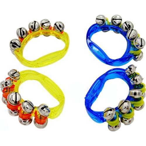 Orff instrument Stick Shaker percussion rattle 10-bell infant hand bell instrumentos musicais shaker bead sticks kids Dance game
