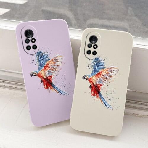 Spread Wings Liquid Silicone Case For Huawei Nova 8 7 Pro SE 6 SE 5 Pro 5Z 5I 5Ipro 5T 4 4E Soft Phone Back Cover