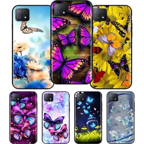 Beautiful butterfly Silicone For OPPO AX7 A1K A94 A93 A92S A73 A72 A53S A52 A32 A31 A12E A11X A9 A5 2020 Soft Phone Case