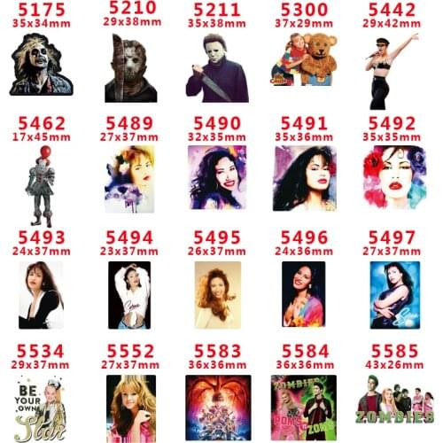 DIY Craft Supplies Halloween character printed flat back planar resins 30 pieces PR5175