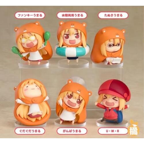 Umaru-chan Umaru Doma 6pcs/lot Anime Small buried Sankaku Head Himouto! PVC Action Figures toys Anime figure Toys For Kids gifts