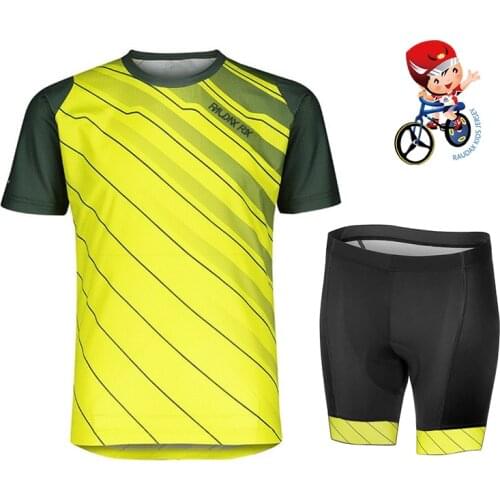 Cycling Clothing Kids Shirts Suit Breathable Quick Drying Short Set Bicycle Top Ropa Ciclismo Boy Mtb Children Bike Jers
