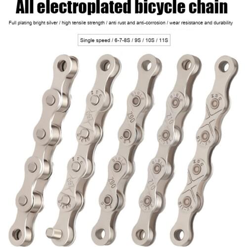Screw Chain Hook Cycling Accessories Bicycle Chain 8 9 10 11 Speed Plated Carbon Steel Mountain Road Bike Chains Part