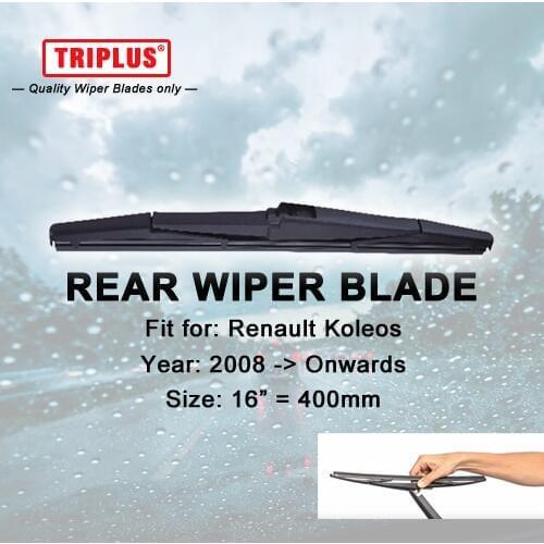 Rear Wiper Blade for Renault Koleos (2008-2016) 1pc 16" 400mm,Car Rear Windscreen Wipers,Back Window Windshield Wiper Blades