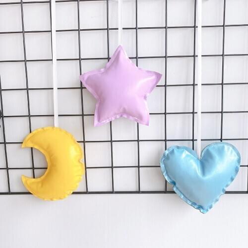 1 PC Nordic Stars Moon Wall Hanging Decoration Heart LOVE Shape Kids Room Game Tent Bed Mantle Decorative Hanging Ball Gift