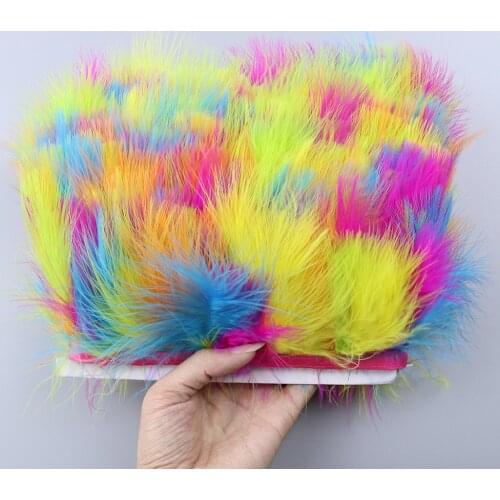 10 Meter/pack Natural Turkey Feather Trims 6-8cm Fluffy Marabou Feather Fringe Dyed Diy Party Dresses/Skirt Decorative Plumes