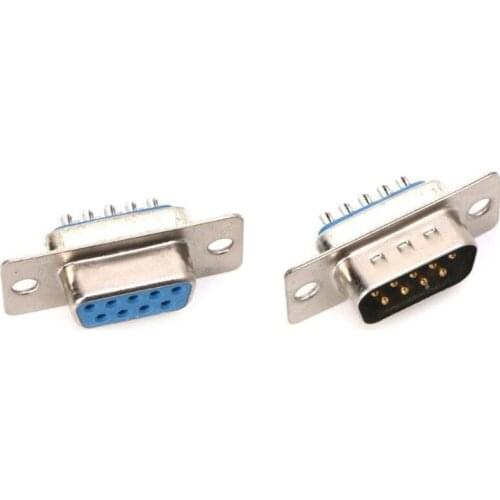 5Pairs 10Pcs Db9 Male And Female Rs232 9 Pin Wire Solder Serial Port Plug Connectors