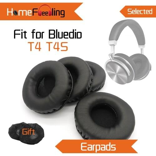 Homefeeling Ear Pads For Bluedio T4 T4S Earpads Round Universal Leahter Repalcement Parts Ear Cushions
