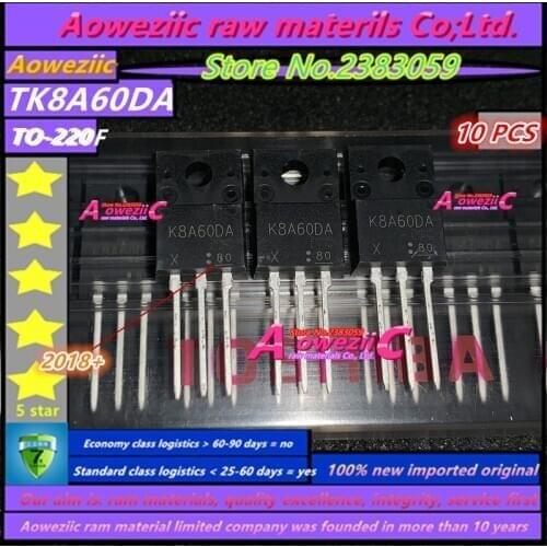 Aoweziic 2018+ 10 PCS 100% new imported original K8A60DA TK8A60DA TO-220F liquid crystal field effect transistor 8A 600V