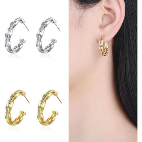 Shining Color Crystal Leaf Earrings For Girl Summer Accessories Fashion Princess S925 Sterling Stud Earrings Women Ear Bijou