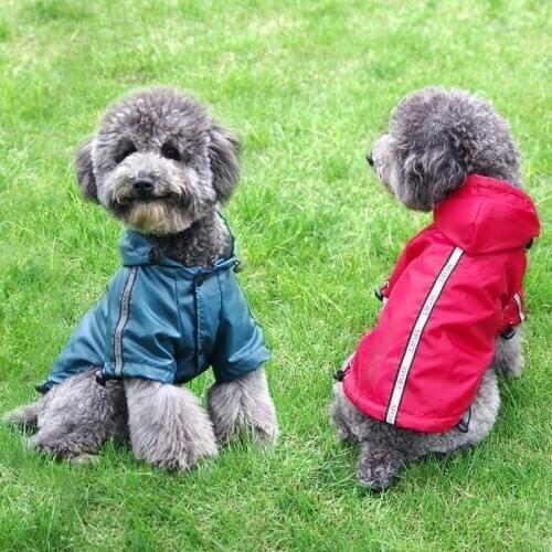 Dog Raincoat Waterproof Small Medium Dogs Clothing Jacket Warm Fleece Puppy Rain Clothes Pet Coat Hoodie 3 Colors DOGGYZSTYLE