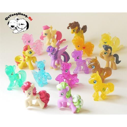 10pcs/20pcs/30pcs/lot 5cm Little Horse Loose Toys For Children Gift Very Cute Cartoon Action Figures Vinyl Doll Different Random