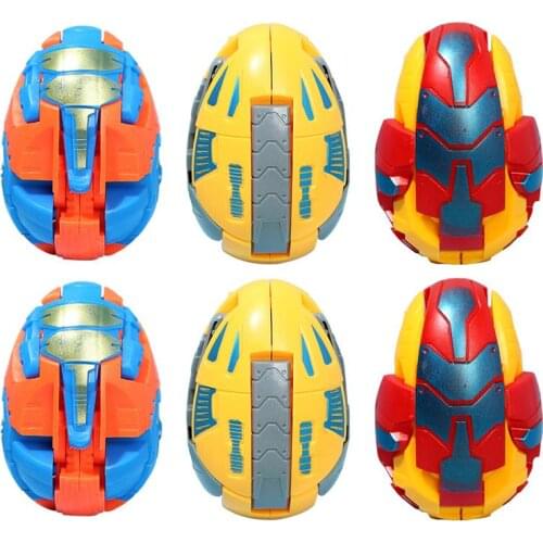 6pcs Animal Deformation Egg Toy Dinosaur Deformation Twisting Educational Model Boys Deformation Robot Toys For Children Gift