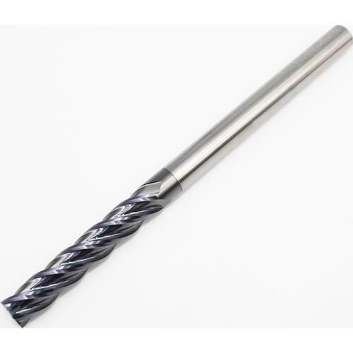 1PC 12MM 4 Flutes 100MM Long Shank Tungsten Carbide End Mills CNC Tool 3MM Shank HRC50
