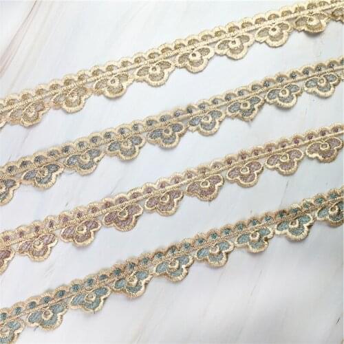Lace Trim Ribbon Accessories DIY Embroidery Sewing Fabric Decoration Curtain Applique Jacquard Fringe Clothing Handicraft