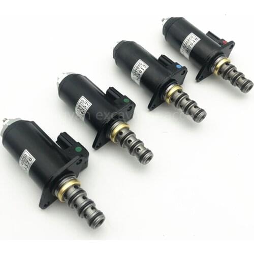 KWE5K31G24DB50 Excavator parts Kobelco sk65 75SR-8 200 250 pilot safety lock walking proportional hydraulic pump solenoid valve