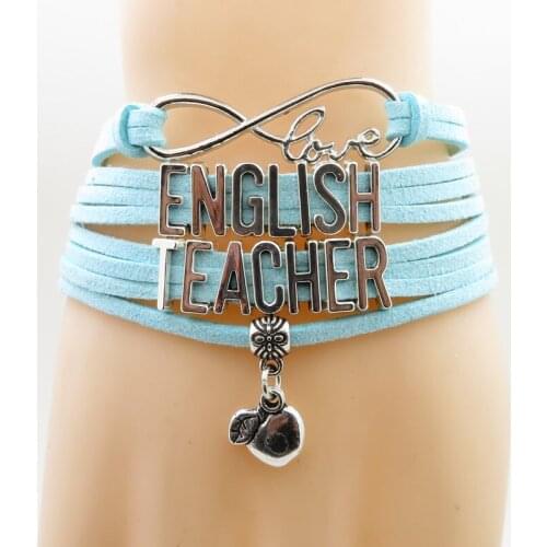 Love English teacher Bracelet charm English teachers gift bracelets & bangles for women and man teachers day gift