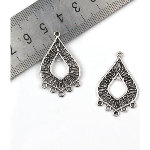 10pcs Charms Earring accessories 21*34mm Tibetan Silver Plated Pendants Antique Jewelry Making DIY Handmade Craft