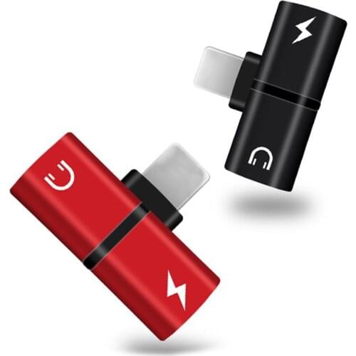 Mobile phone 2 in 1 Splitter For X XS MAX 8 7 Audio Charging Adapter For 8-PIN Headphone Splitter Adapter Converter