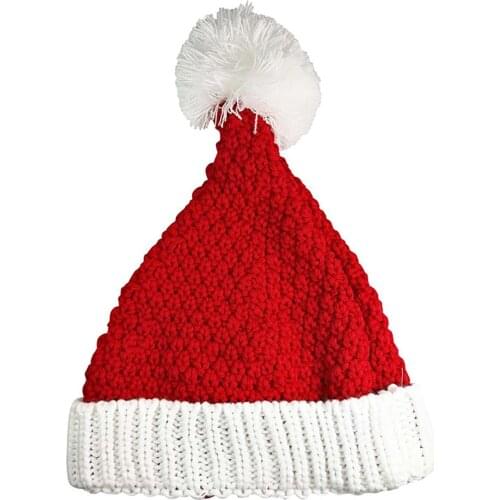 Adult Christmas hat 2021 autumn and winter Santa Claus knitted woolen hat Halloween gift woolen hat men and women earmuff hats