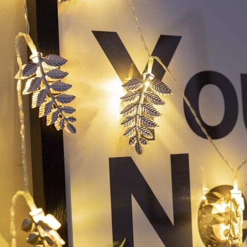 LED Garland Light String Battery Power Leaves Style Christmas Valentines Day Living Room Garden LED String Lights Decor