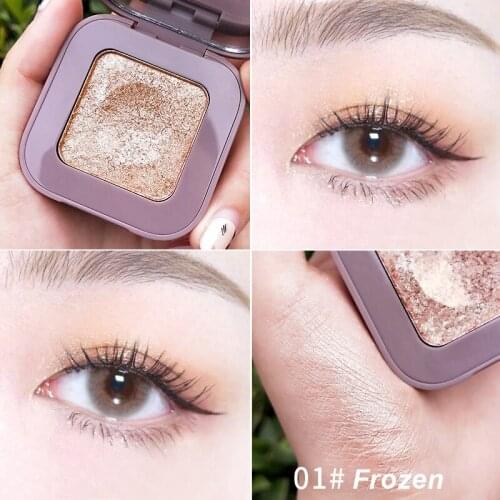 Eyeshadow Single Color Flash Powder Pearl Light Matte Portable Waterproof Small Plate Eye Pigments Shine Makeup TSLM1