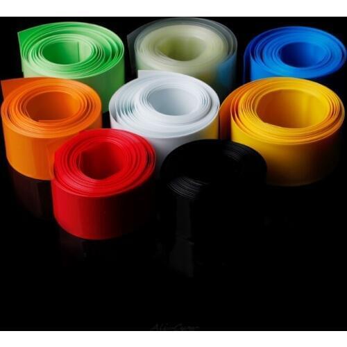 1PC 5m PVC Heat Shrink Tubing Tube Wrap Kit For 18650 18500 Battery Flat Round 18.5mm