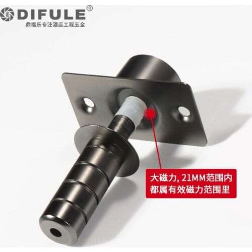 Ultra-thin invisible stainless steel door stopper, anti-collision door, hidden black door stopper, automatic door stopper