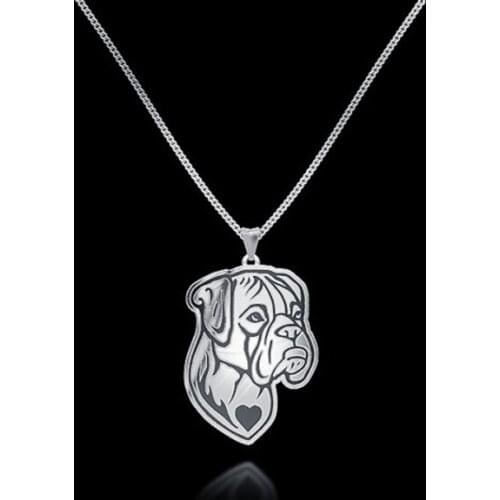Handmade Boxer Dog Face Puppy Pet Lovers Animal Unique Necklaces & Pendants Gift for Women and Girls
