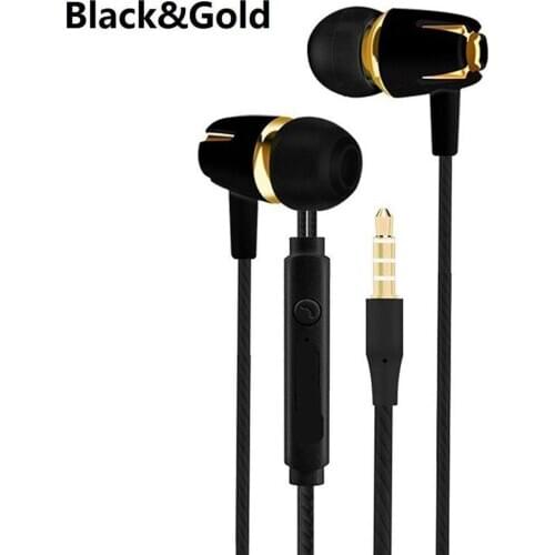 Fashion In-ear Heavy Bass 3.5mm Plug Universal Wired Earphones with Microphone