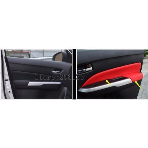 Inside door of plank is genuine leather cover Car accessories For Suzuki vitara 2016 2017 2018