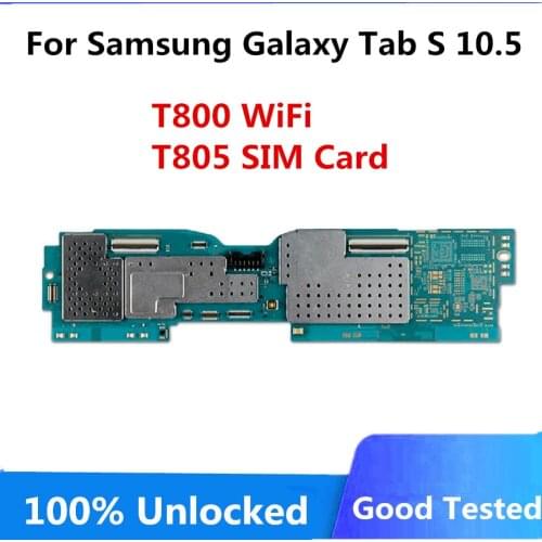Factory Unlocked For Samsung Galaxy Tab S 10.5 T800 T805 Motherboard With Full Chips Mainboard Logic Board For SM T800 T805