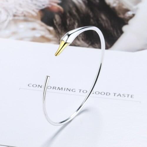 WANGAIYAO goose bracelet ins niche design girl heart Korean version of the forest sweet open bracelet hand jewelry