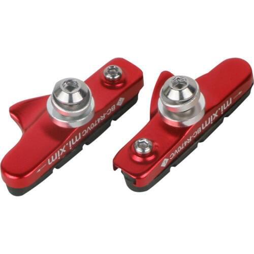 1 Pair Mountain Road Bike Brake Pads MTB Bicycle Braking V-Brake Holder Shoes Rubber Blocks Durable Cycling Accessories