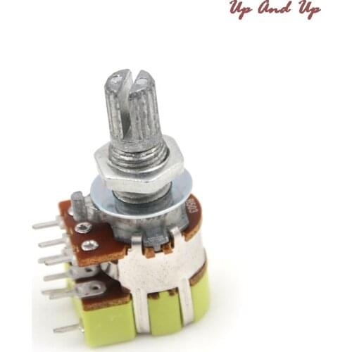 1pcs B50K 50K Ohm Dual Linear Taper Volume Control Potentiometer Switch