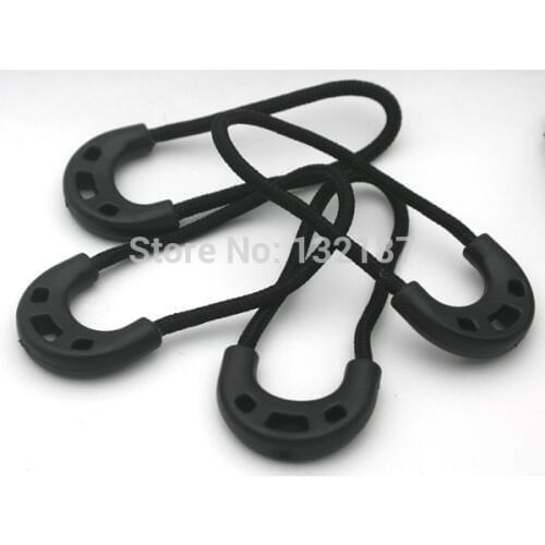 100pcs/lot slip-resistant zipper puller black plastic puller for apparel luggage bag sportwear free shipping 009